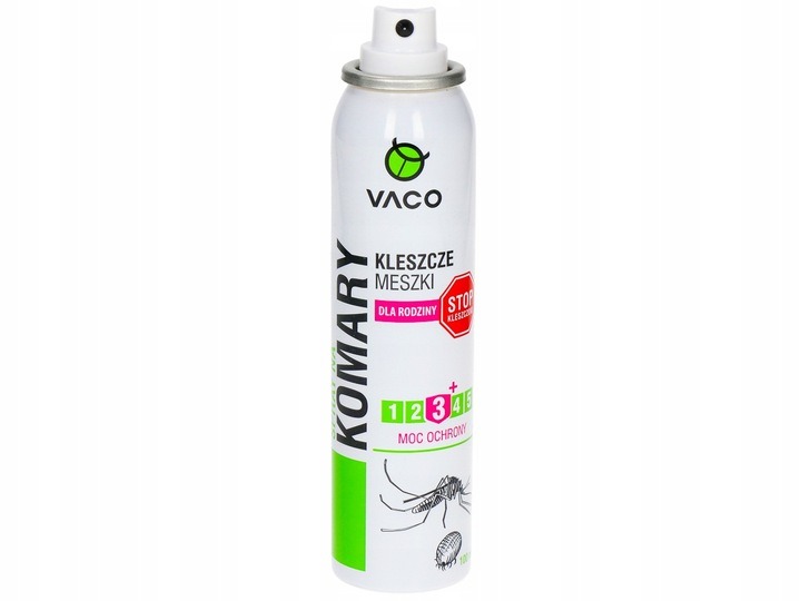 Sprej, prípravok proti komárom, kliešťom a pakomárom VACO 100ml