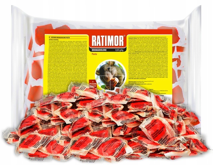 Jed proti myšiam a potkanom pasta Ratimor 1 kg