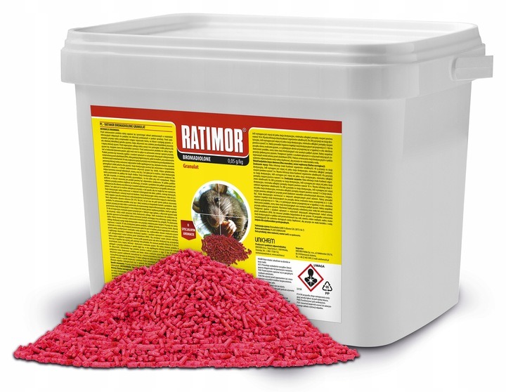 Ratimor Bromadiolone otrávené granule pre hlodavce 5 kg