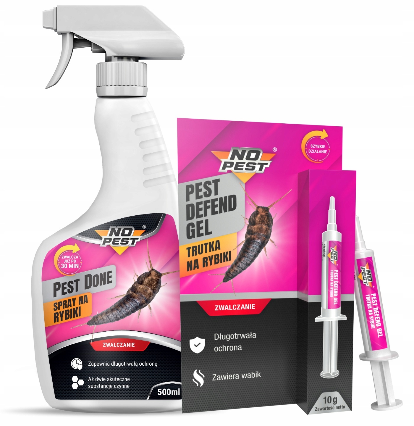 No Pest 2 v 1 proti rybenkám: 4Insect AL sprej 500 ml a 4Roach Gel 10 g