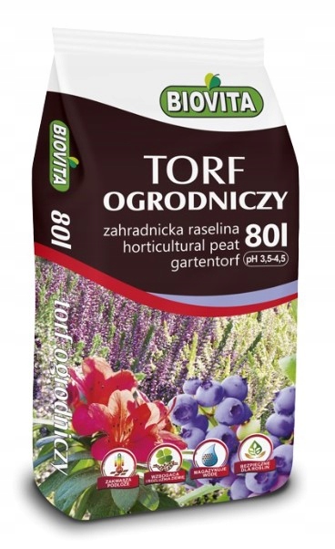 Kyslá rašelina pH 3,5 - 4,5 80 l