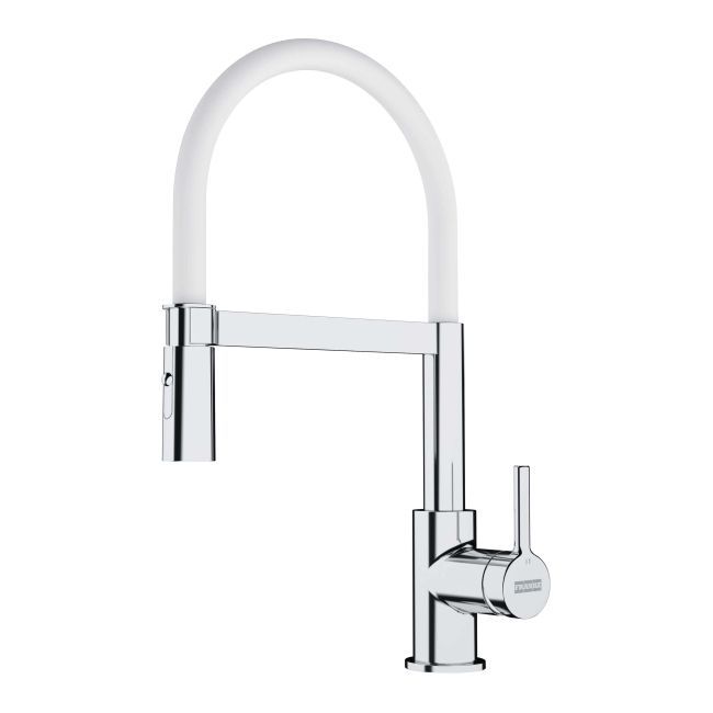 Poloprofi chrómová/biela drezová batéria Franke Lina