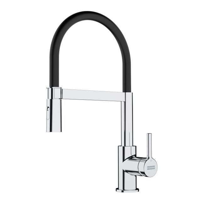 Poloprofi chrómová / čierna drezová batéria Franke Lina