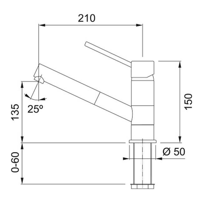 Franke Sirius Horná drezová batéria s ónyxovým výsuvným výtokom