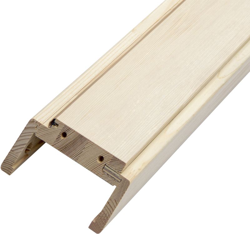 Nastaviteľný nosník rámu dverí 80-100 mm 90 bezuzlová borovica