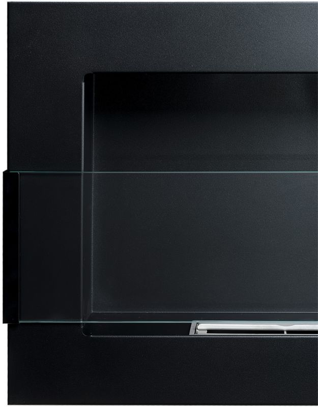 Závesný biokrb so sklom 1200 x 400 mm, čierny