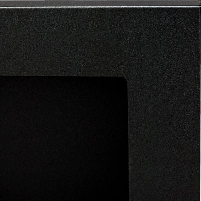 Závesný biokrb so sklom 1200 x 400 mm, čierny