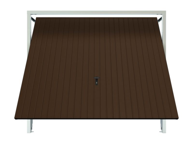 Výklopná garážová brána 2500 x 2125 mm hnedá