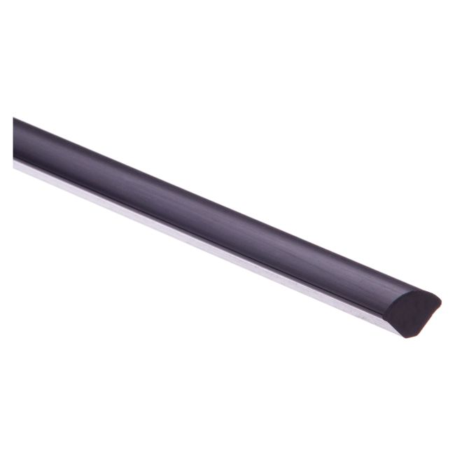 PVC štvrťkruhový Caesar 13 mm čierny 2,5 m