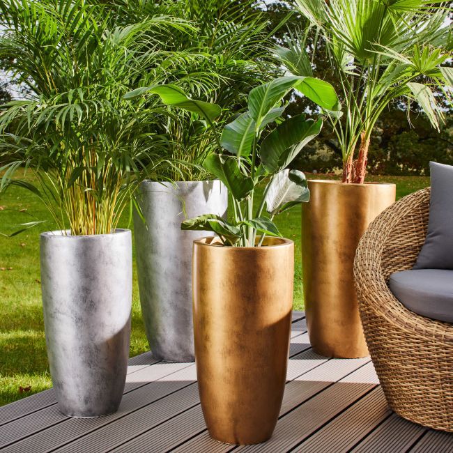 Kvetináč 62 cm zlatý