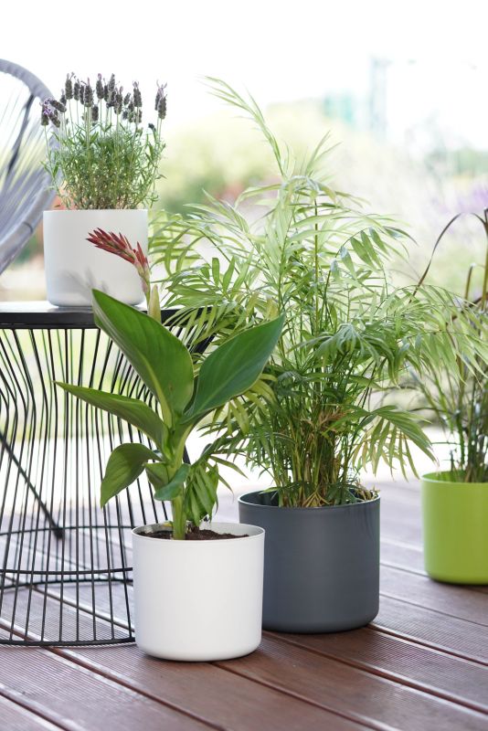 Upcyklovaný kvetináč antracit 29 cm