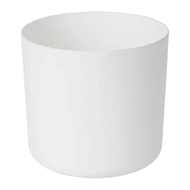 Upcyklovaný kvetináč, biely, 17 cm
