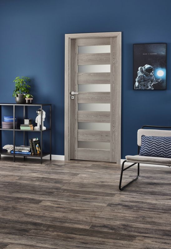 Izbové dvere Windoor Trame 80, pravé, dub šedý