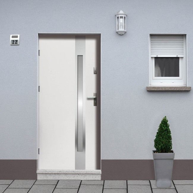 OK Doors Arctica 90 vonkajšie dvere ľavé, biele