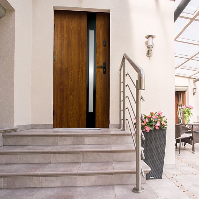 OK Dvere Temida Black P55 90 vonkajšie dvere ľavé, zlatý dub