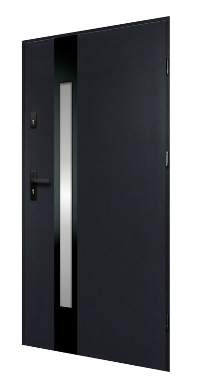 OK Dvere Temida Black P55 90 vonkajšie dvere, pravé, antracit