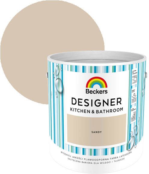 Farba Beckers Designer Kitchen & Bathroom sandy 2,5 l