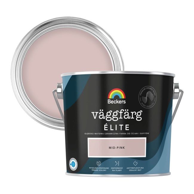 Beckers Vaggfarg Elite keramická farba stredne ružová 2,5l