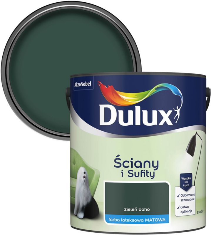 Dulux farba na steny a stropy boho zelená 2,5l