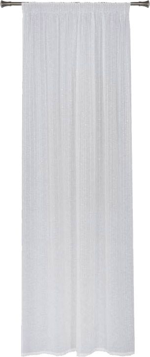 Skvelý flitrový páskový záves 140 x 270 cm biely