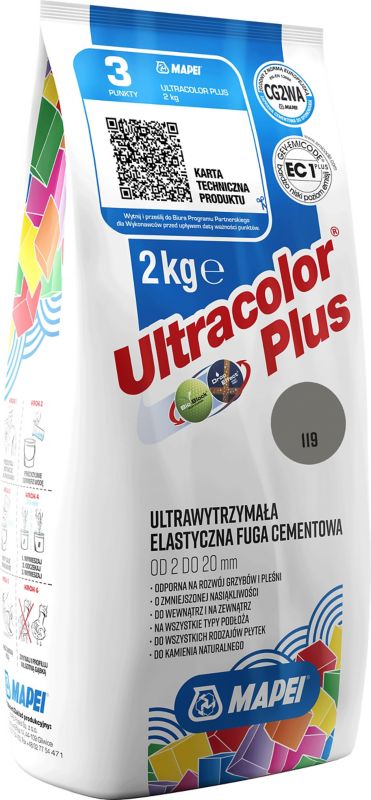 Mapei Ultracolor Plus 119 elastická škárovacia hmota London grey 2 kg