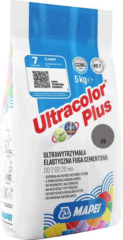 Mapei Ultracolor Plus 119 elastická škárovacia hmota London grey 5 kg