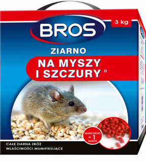 Nástraha na myši a potkany - Myšacie bros zrno 3 kg jedové potkany hlodavce