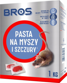 Nástraha na myši a potkany - Bros paste silnú myš a potkany 1 kg
