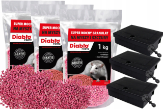 Nástraha na myši a potkany - GRANULÁTY PRE MYŠI, POTKANY, HLODAVCE, JED, 3KG