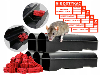 Nástraha na myši a potkany - Deratizačný podávač X5 pre bezplatné potkany
