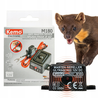 Nástraha na myši a potkany - KEMO M180 odpudzovač kún 12V IP 65 ultrazvukový