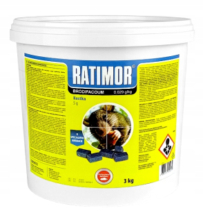 Nástraha na myši a potkany - Ratimor Kostka 3 kg Silné myšie potkany