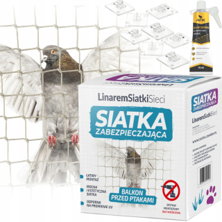 Nástraha na myši a potkany - SET BALKÓNOVÁ SIEŤ PRE MAČKU, VTÁKY, HOLUBY 6x3