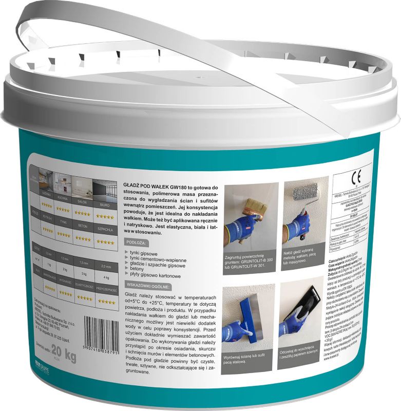 Hladký pod valec GW180 20 kg