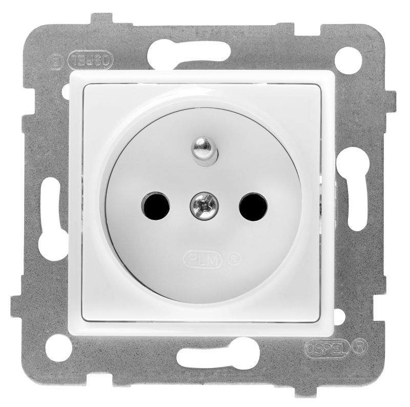 Polmark Tarnów Rosa jednozásuvka s bielym uzemnením