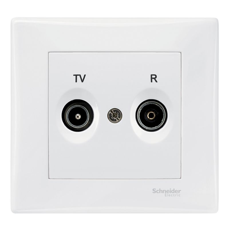 Schneider Electric Sedna RTV koncová zásuvka, biela