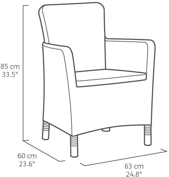 Hotová zostava grafitového balkónového nábytku Allibert Trenton