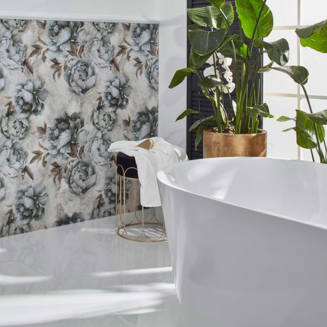 Gres 60 x 119,5 cm extrémne biela 1 434 m2