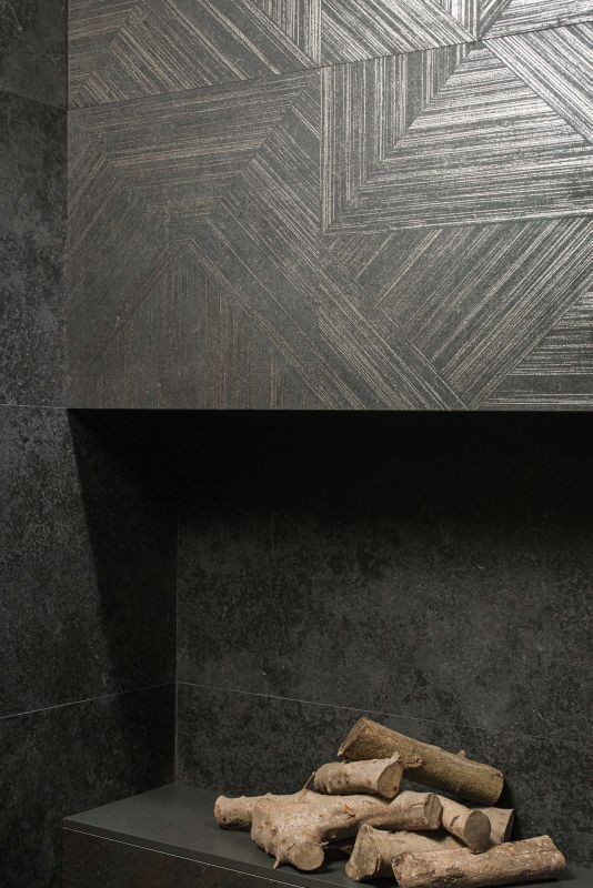 Mrazuvzdorná glazovaná kamenina Mlynský kameň 60 x 120 cm čierna 1,44 m2