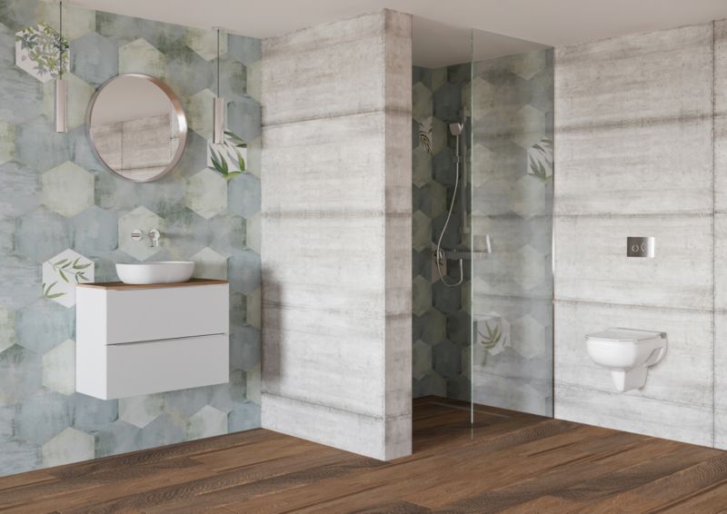 Glazovaná kamenina Doky 60 x 120 cm svetlosivá 1,44 m2