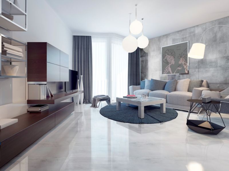 Leštená glazovaná kamenina Lexington Ceramstic 60 x 60 cm svetlosivá 1,44 m2 30 kg