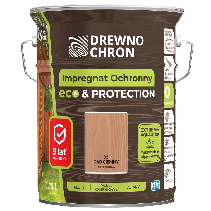 Impregnácia dreva Eco&Protection, tmavý dub, 4,5 l