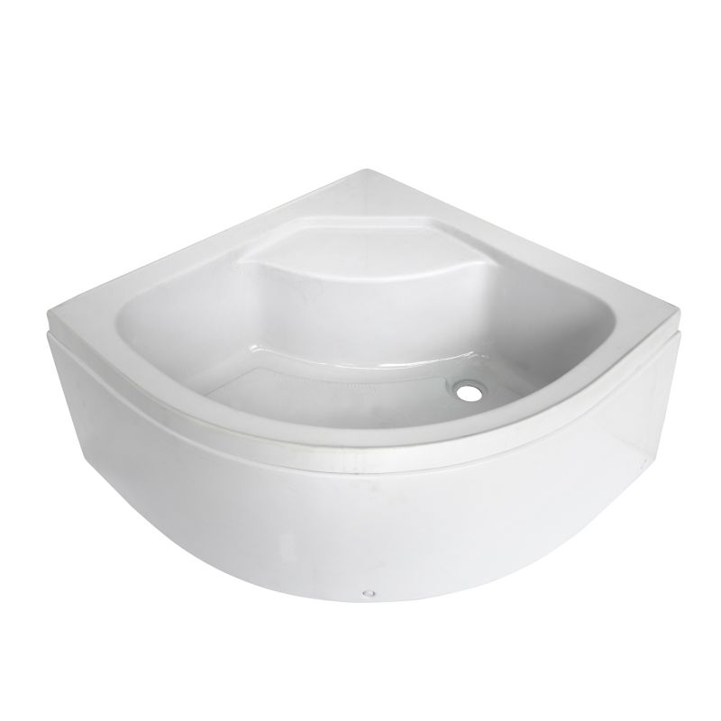 Arkell sprchovací kút polkruhový 80 x 80 x 35 cm, vysoká vanička, chróm/transparent