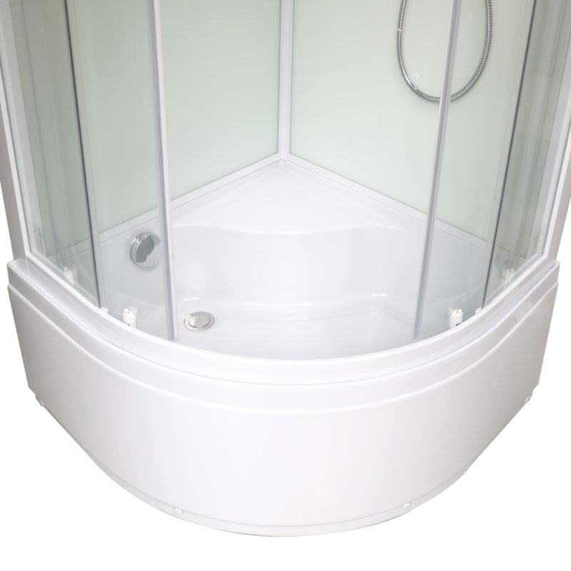 Arkell polkruhová sprchová kabína 85 cm so zadnými stenami a vysokou vaničkou