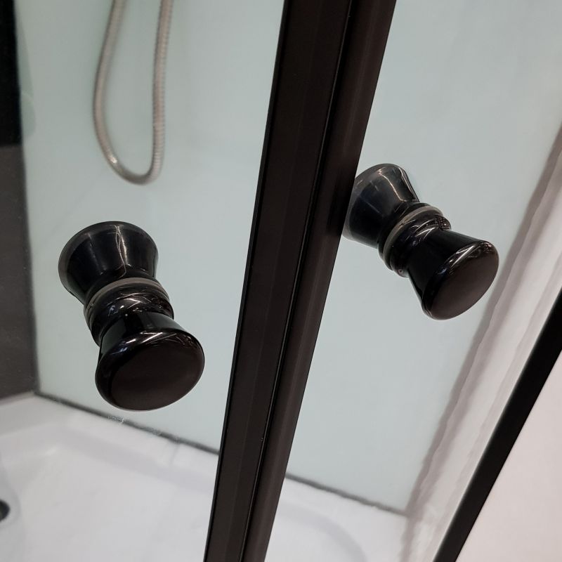 Sprchovací kút s hydromasážou Kaja 90 cm, polkruhová, nízka sprchová vanička