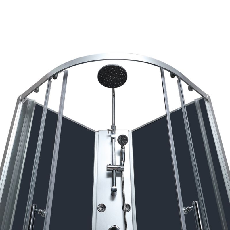 Sprchovací kút Onega hydromasážny, 85 cm, polkruhová, vysoká sprchová vanička