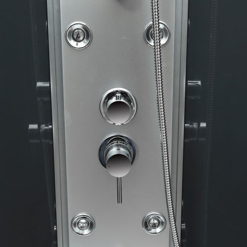 Sprchovací kút Onega hydromasážny, 85 cm, polkruhová, vysoká sprchová vanička