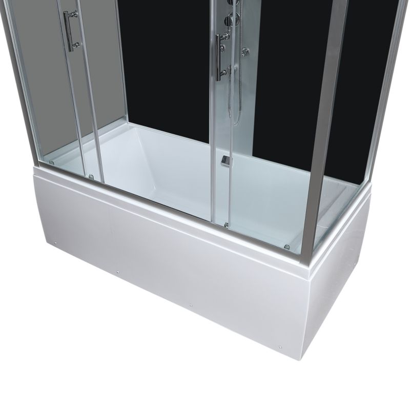 Sprchová hydromasážna kabína Onega 85 x 170 cm, asymetrická, vysoká sprchová vanička