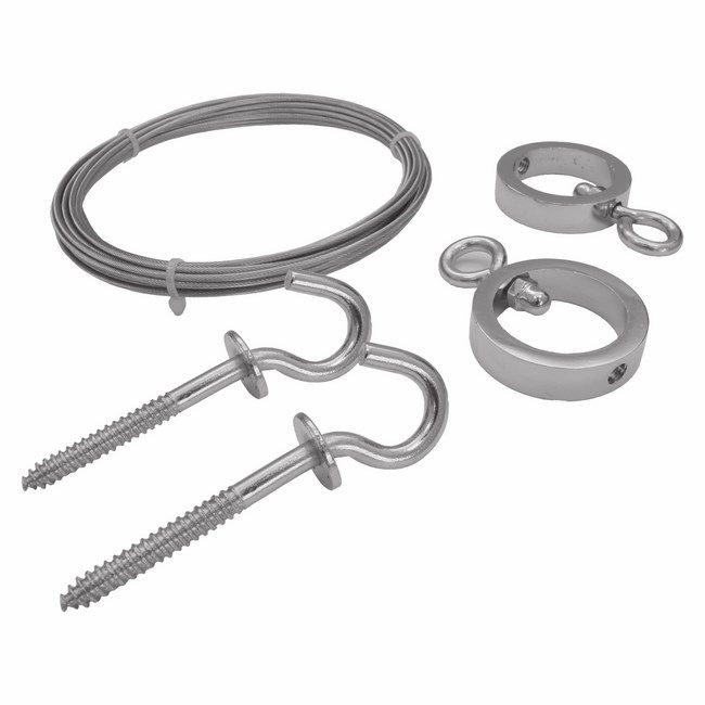 Kruhová závesová tyč 5 m, chróm