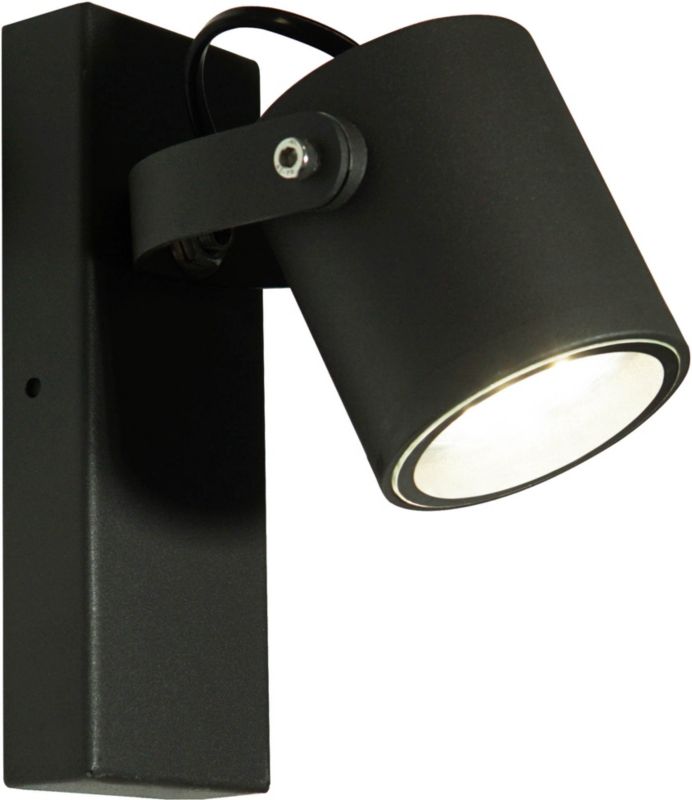 Záhradné nástenné svietidlo Goldlux Pino 1 GU10 IP44, čierne